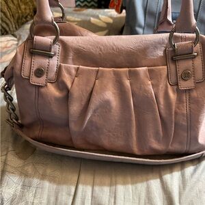 Vera Wang Mauve Leather Satchel